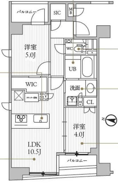 シーズンフラッツ日本橋人形町プレミアの間取り