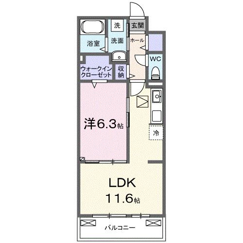 神奈川県大和市上草柳（アパート）の賃貸物件の間取り