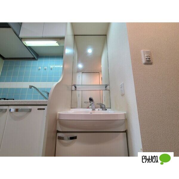 洗面設備　他号室の写真です