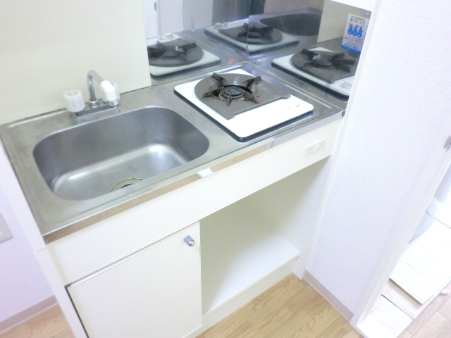 キッチン　１口ガスコンロ設置済み