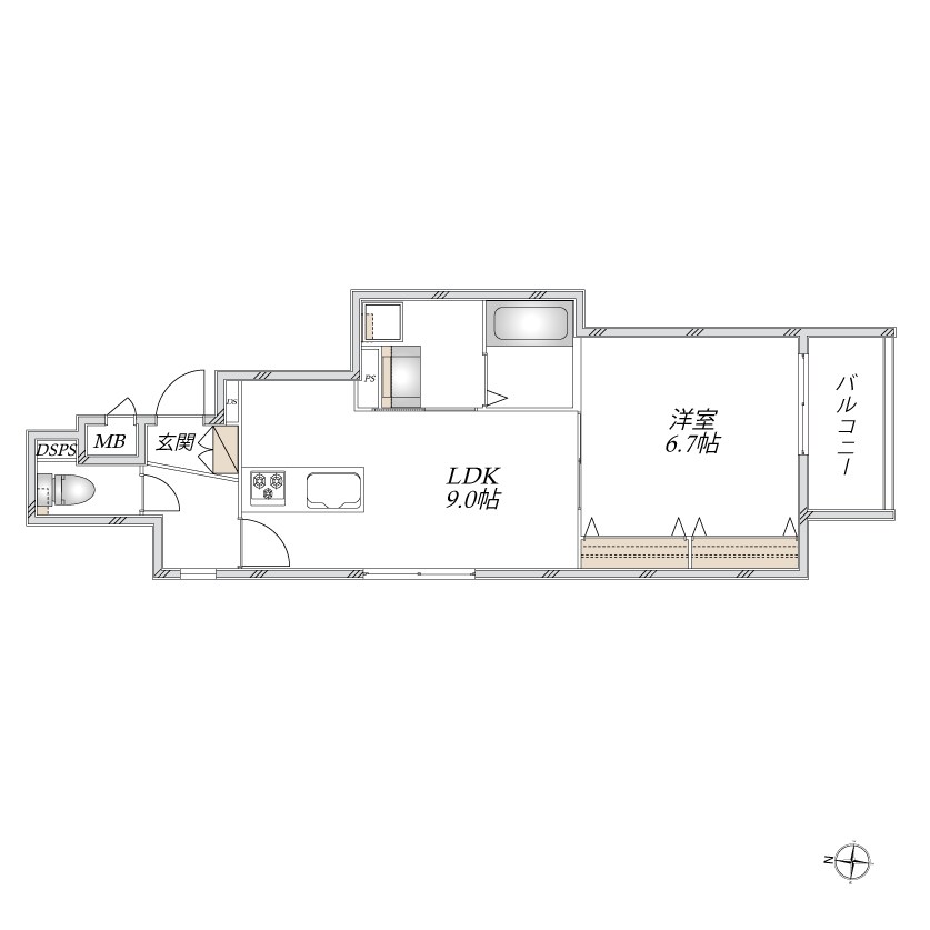 HEBEL MAISON 南武庫之荘の間取り写真
