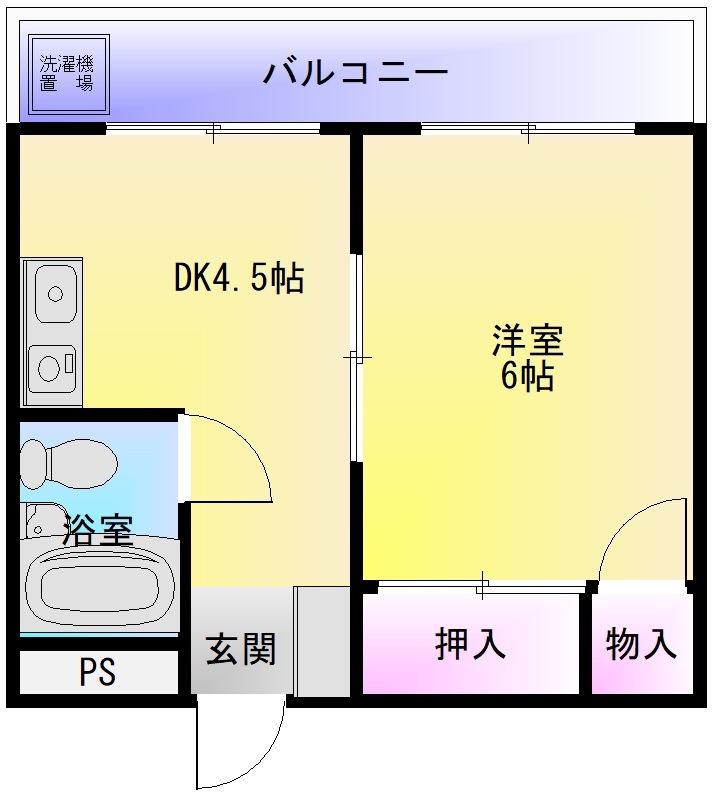 エスポワール高安の間取り写真