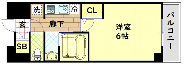 エステムコート難波WEST-SIDE Vアジュールの間取り写真