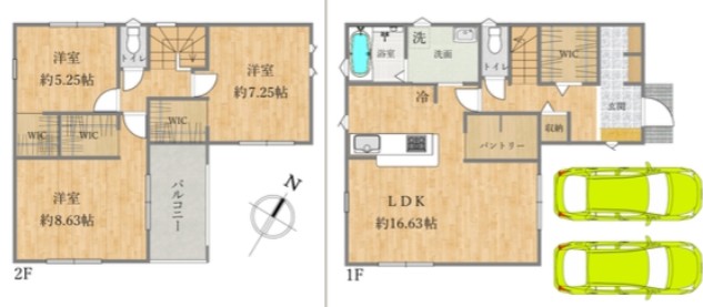泉佐野市南中樫井戸建の間取り写真