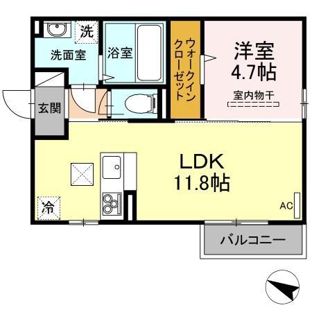 上越新幹線 新潟駅 徒歩33分 2階建 築5年の間取り写真