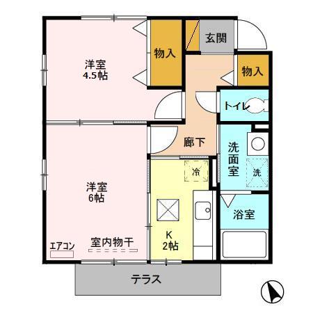 クレール岩瀬の間取り写真