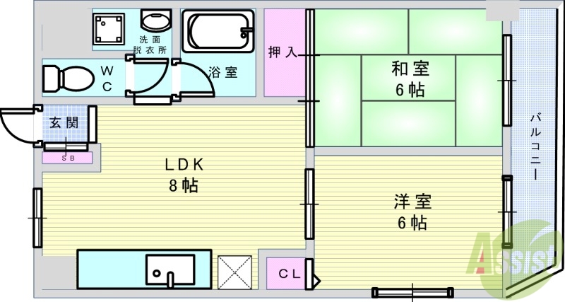 クリア緑地の間取り写真