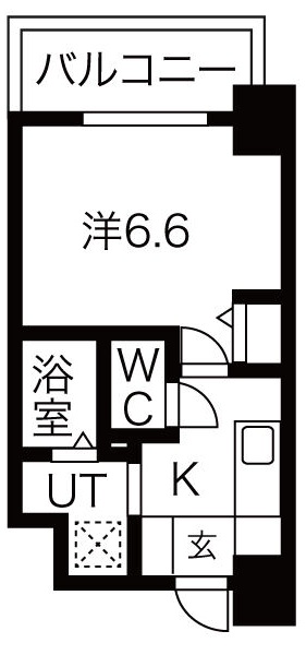 近鉄南大阪線 北田辺駅 徒歩6分 10階建 築6年の間取り写真
