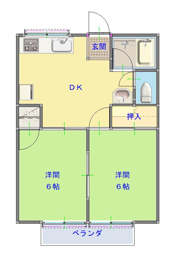 小見川スカイハイツの間取り