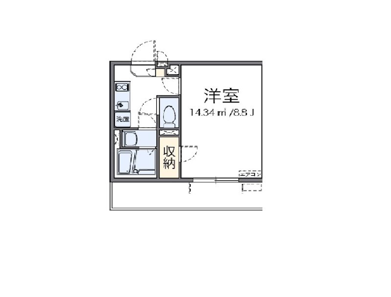 八王子市八木町のアパートの間取り