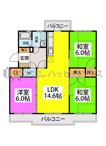 サンハイツ塔原の間取り