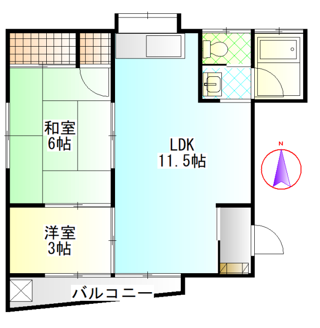 コーポ山口の間取り