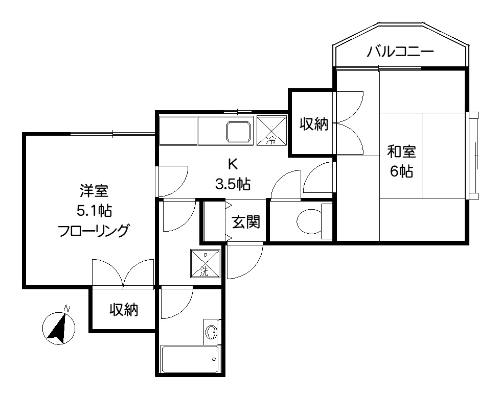 クレール小竹の間取り