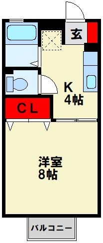 ファーネス水巻 B棟の間取り