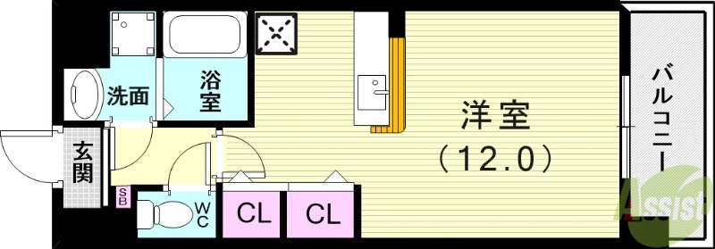 神戸市西区玉津町出合のマンションの間取り