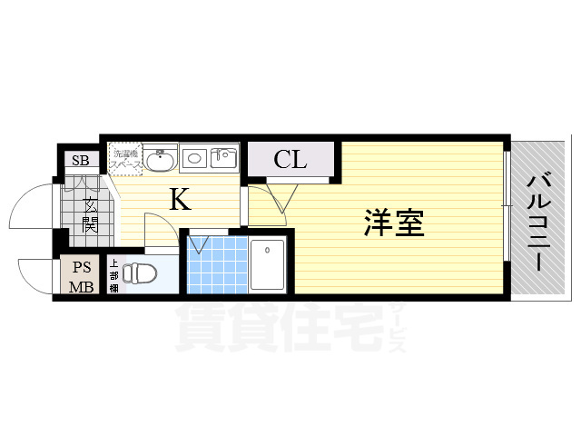 エスリード南森町駅前の間取り