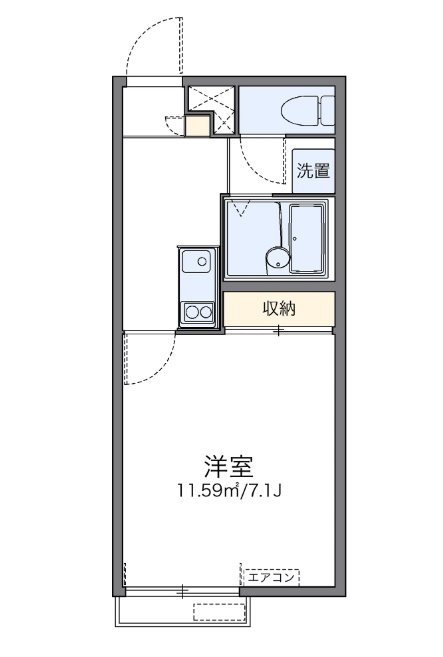 レオパレス西ノ京吽の間取り