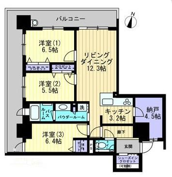 アルファゲートタワー福山駅前の間取り