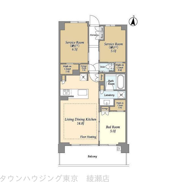 荒川区町屋のマンションの間取り