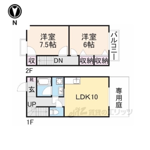 市ノ坪ハイツの間取り