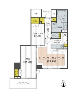 フォルム四谷外苑東の間取り