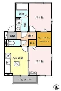 行田市桜町のアパートの間取り