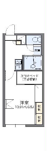 レオパレスリラ美香保の間取り