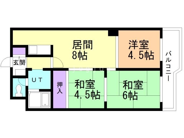 ハイツ平岸の間取り