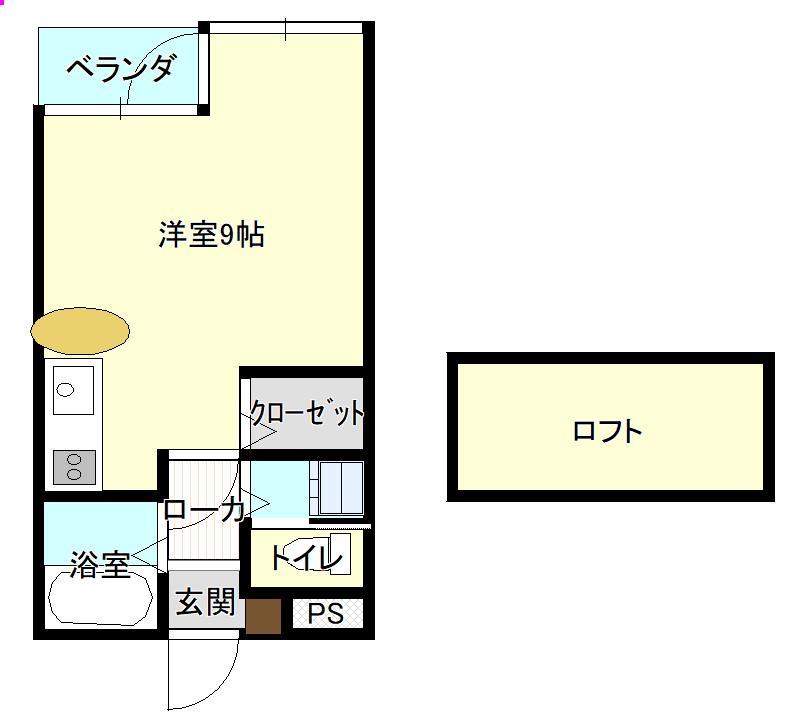 山形市大手町のアパートの間取り