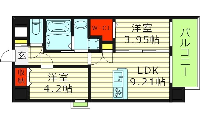 グランステディ城東中央の間取り