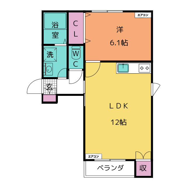 ビファイン泉中央の間取り