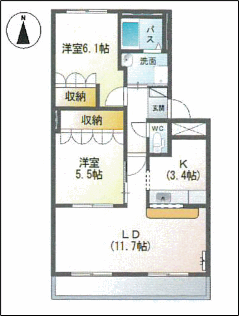 サンコート岐南の間取り