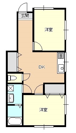 黄金ハイツ友和6号棟の間取り