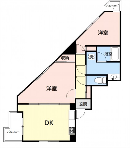 川崎市麻生区上麻生のマンションの間取り