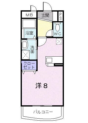 山口市小郡明治のマンションの間取り