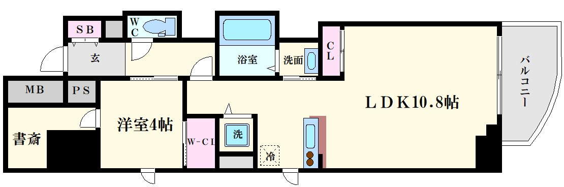 セレニテフラン本町の間取り