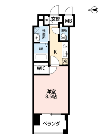 広島市中区西白島町のマンションの間取り