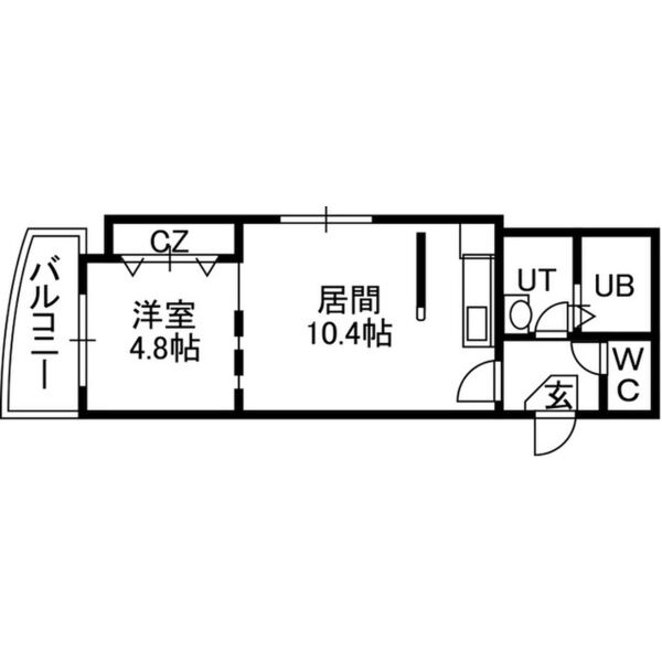 札幌市中央区南二条西のマンションの間取り