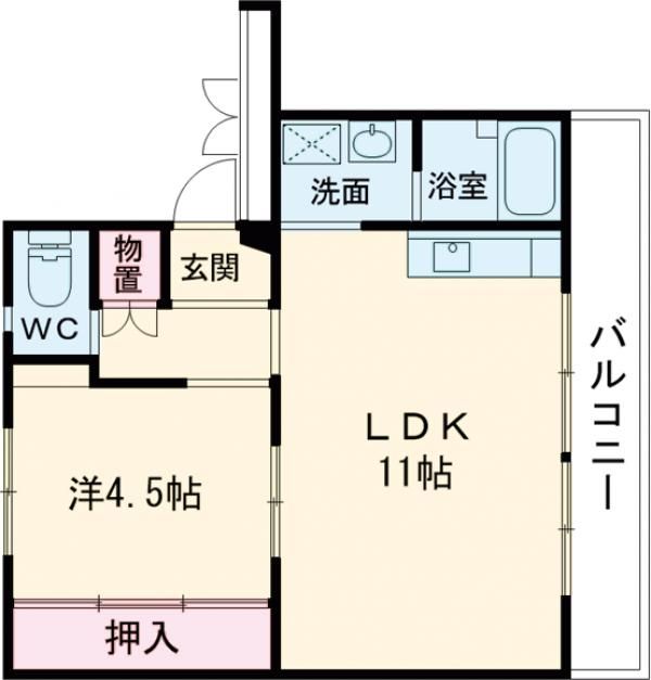 【ビレッジハウス社1号棟の間取り】