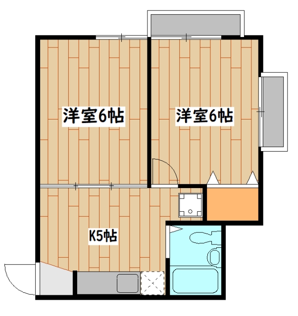 川崎市川崎区浅田のアパートの間取り