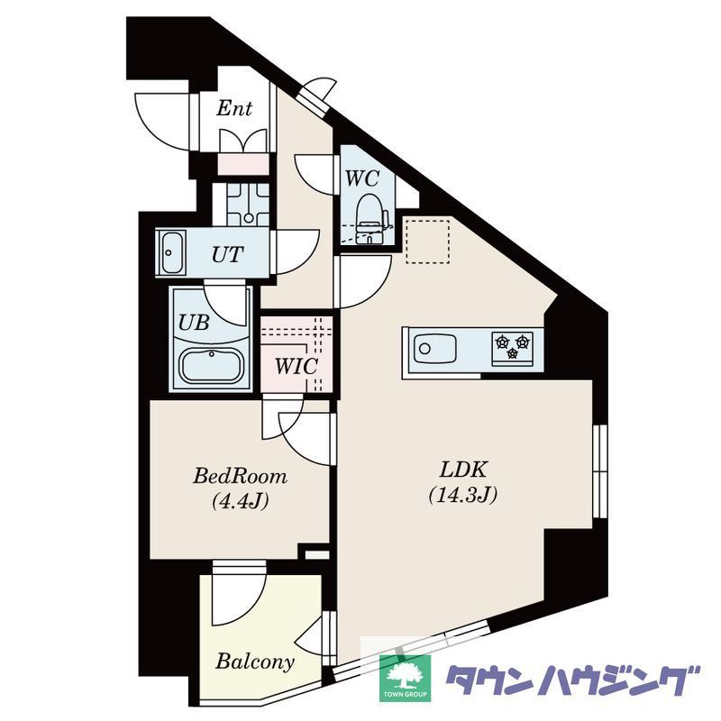 S-RESIDENCE新宿若松町の間取り