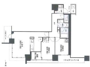 大阪市西区南堀江のマンションの間取り