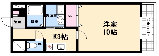 広島市西区福島町のマンションの間取り