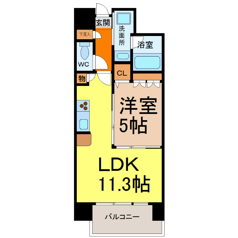 名古屋市昭和区檀溪通のマンションの間取り