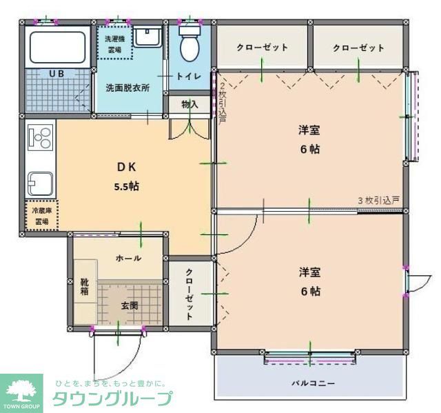 ふじみ野市上福岡のアパートの間取り