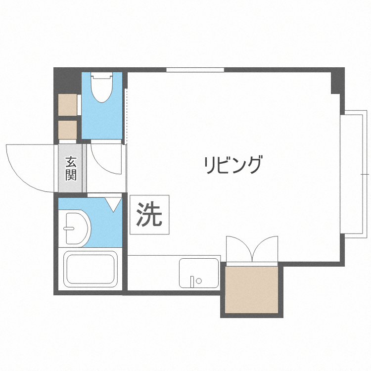 札幌市中央区南五条西のマンションの間取り