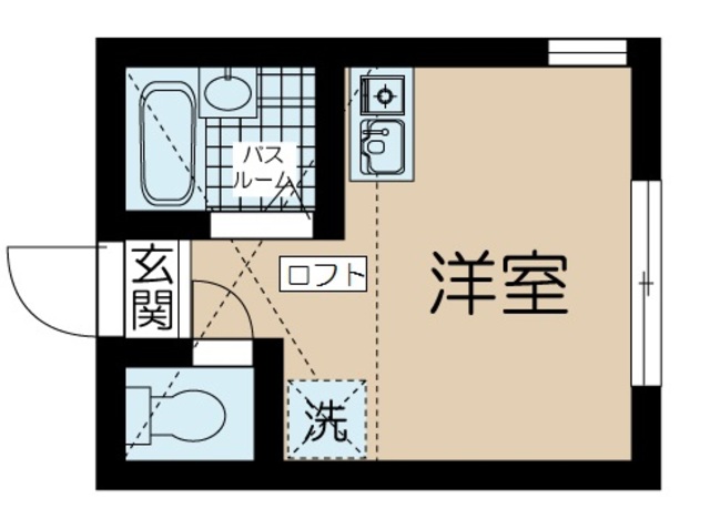 横浜市港北区小机町のアパートの間取り