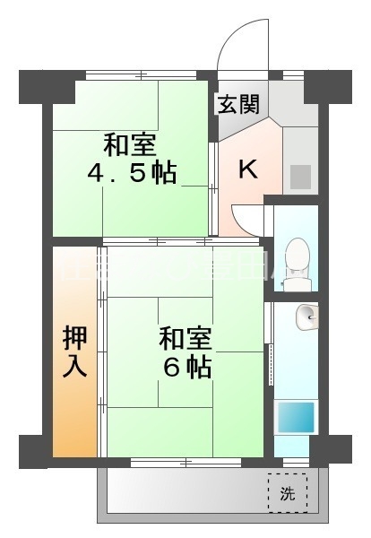 ビレッジハウス秋葉の間取り