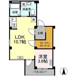 名古屋市西区城西のマンションの間取り