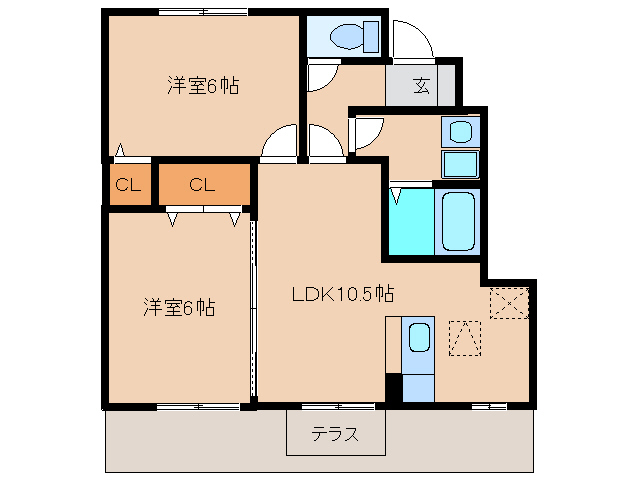 葛城市葛木のアパートの間取り